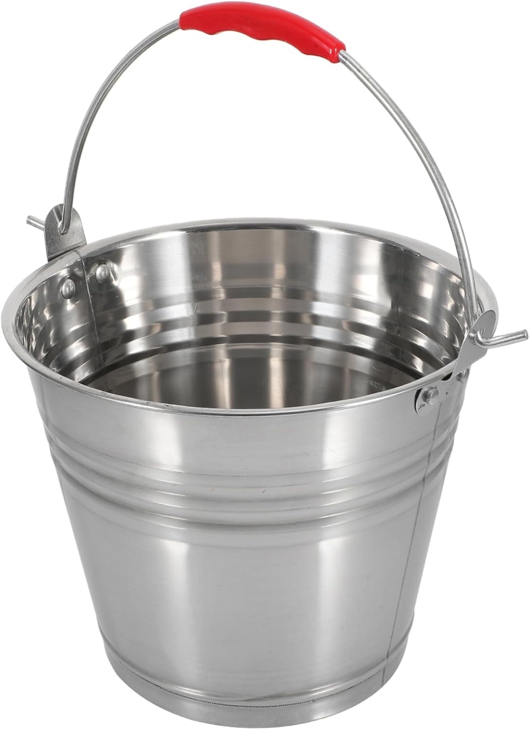 Healeved Stainless Steel Bucket 2 Gallon Bucket with Lid Galvanized Bucket with Lid Portable Metal Water Bucket Metal Bucket with Lid Milk Storage Pail Plastic Feeding Bucket High Capacity