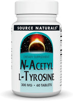 Source Naturals N-Acetyl L-Tyrosine Dietary Supplement, 300 mg - 60 Tablets