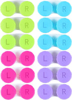 KISEER 12 Pack Colorful Contact Lens Case Box Holder Container Soak Storage Kit