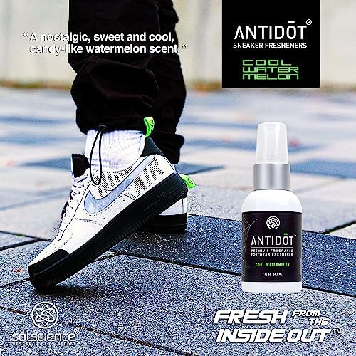 Shoe Deodorizer for Sneakerheads by ANTIDOT - Advanced Shoe Freshener Spray Collection | Shoe Odor Neutralizing Formula (Cool Watermelon)