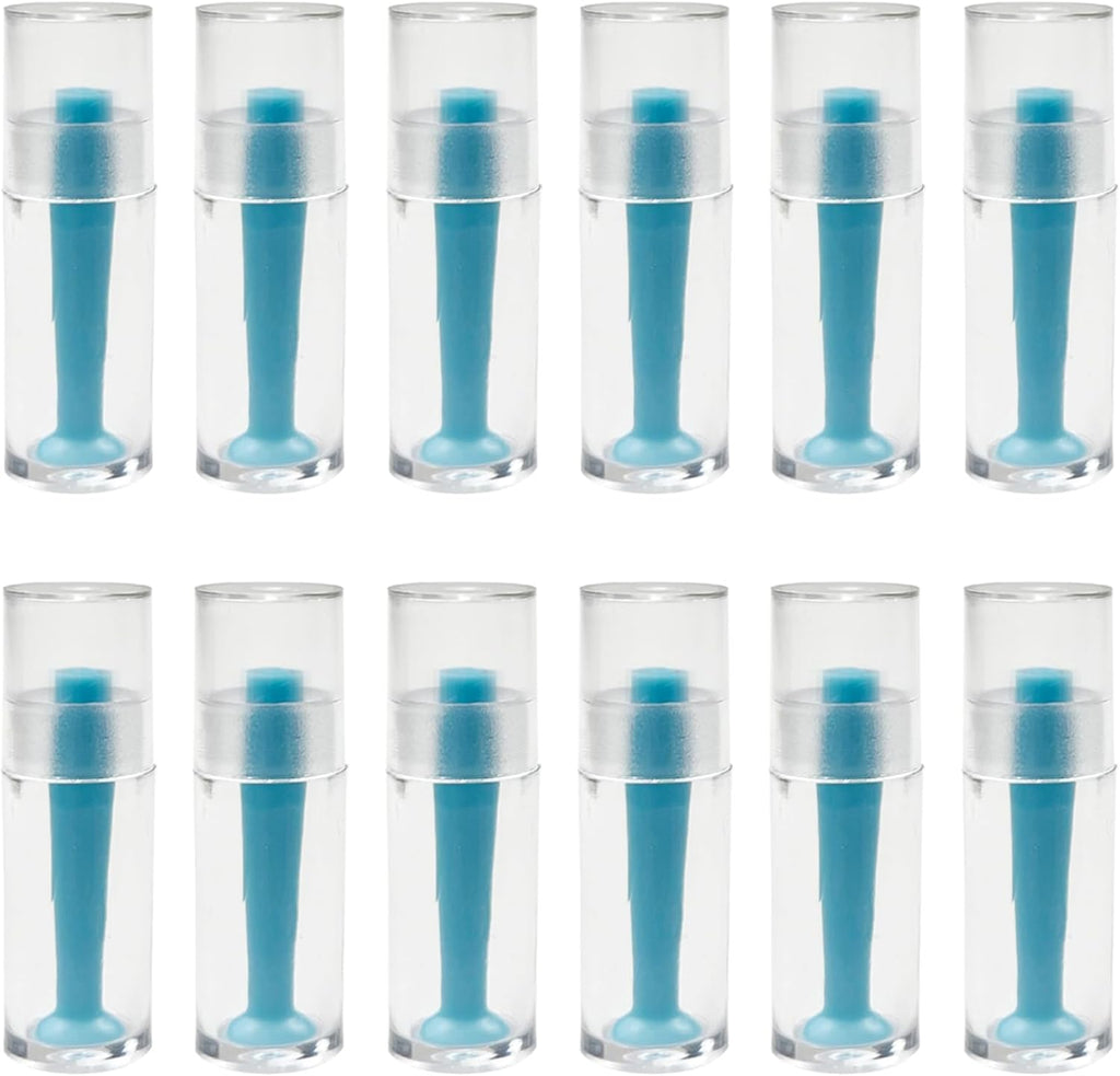 12-Pack Silicone Hard Contact Lens Remover Tools – Hard Scleral Lens Applicator with Suction Cup Grip(Blue)
