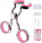 Contact Lens Applicator Tool, Gentle Suction Cup & Tweezer Set for Easy, Hygienic Insertion and Removal of Soft Contact Lenses, Elegant Rose Pink