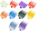Compatible with Wahl Clipper Guards Set,10Pack Professional Hair Clipper Guards Fits for Most Wahl Clippers,Multi Color Coded Clippers Guide Comb,Cutting Length From 1/16'' to 1''.