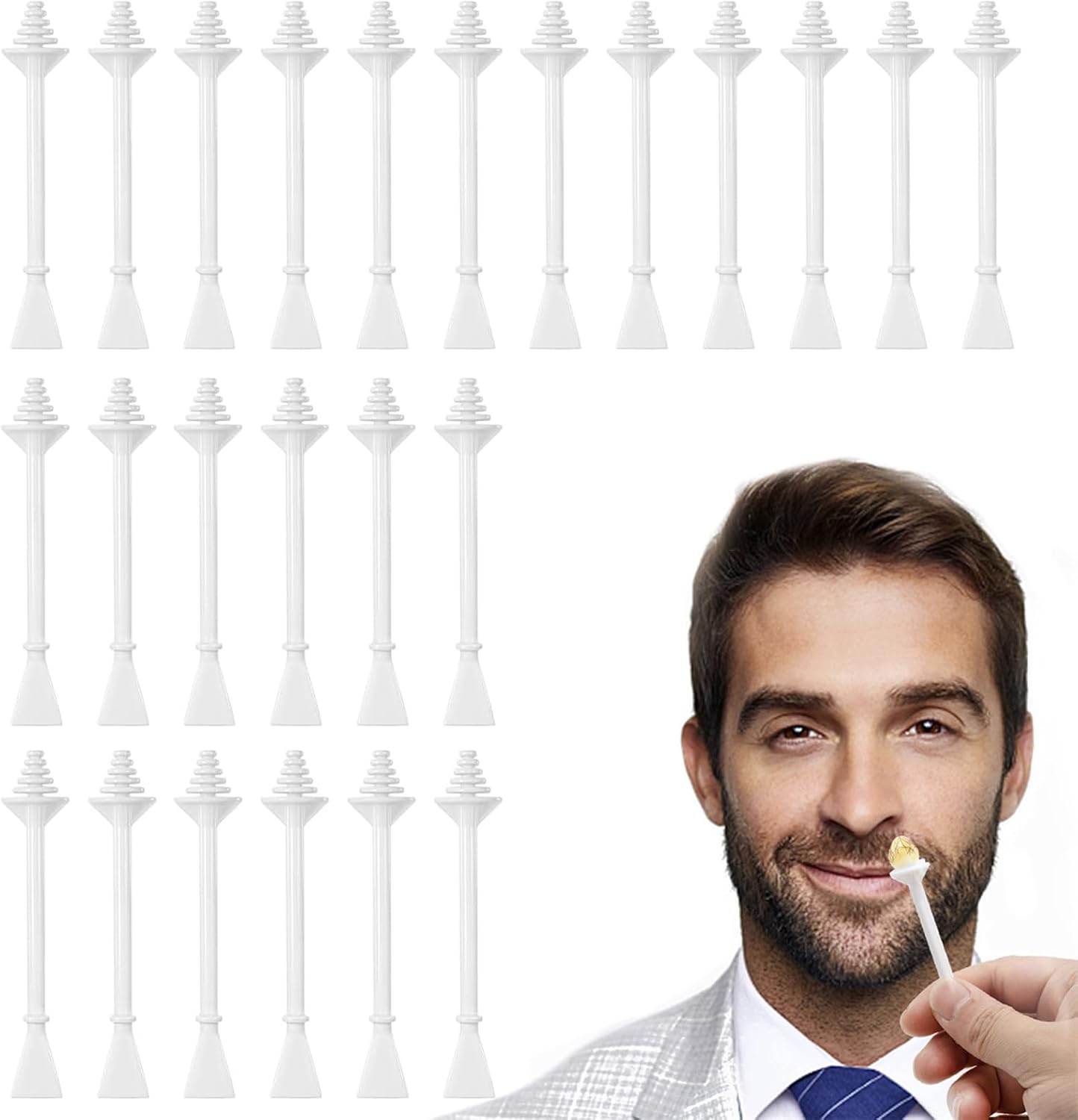 Hair Remover 60 Pcs Nose Wax Sticks for Nostril Nasal Cleaning Ear Hair Removal, User-Friendly & Safe Premium ABS Non-Toxic Effective Depilation