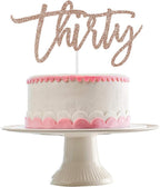 Thirty Cake Topper Rose Gold Glitter, Rose Gold 30th Cake Topper, 30th Birthday Cake Topper, 30th Birthday Decorations, Cake Topper Rose Gold Thirty, Thirty Birthday Cake Topper Women