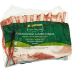 [Pack of 4] Halal Certified Frenched Lamb Rack – Grass-Fed & Free Range, No Added Hormones – Premium New Zealand Lamb, Shipped Frozen with Cooler & Ice Gel Pack - Average Weight 3 lbs Each