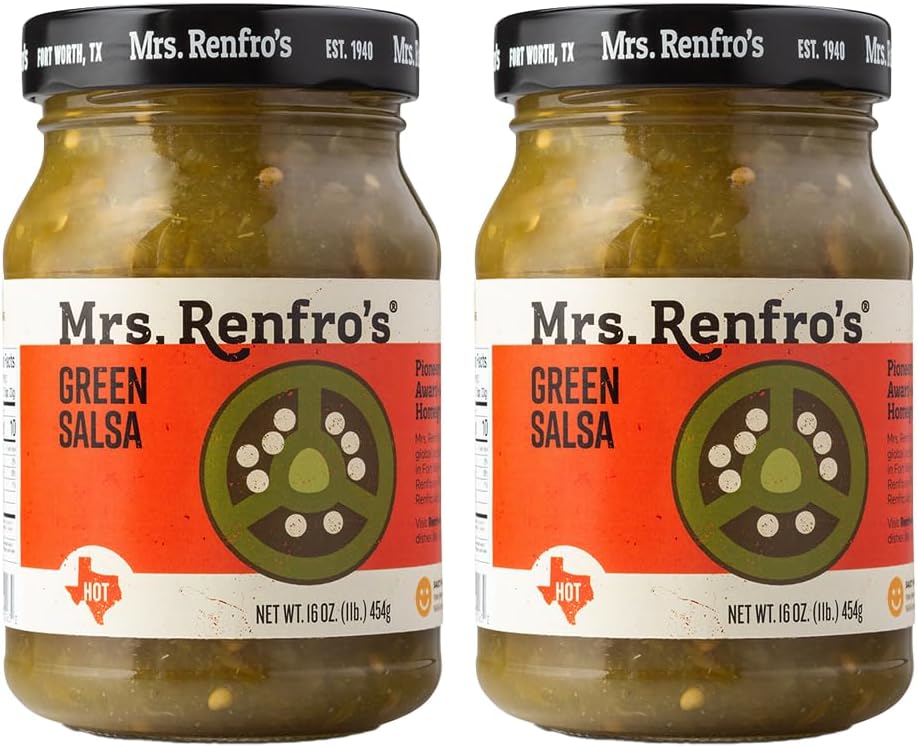 Mrs. Renfro’s Green Salsa – Gluten Free (16-oz. jars, 2-pack)
