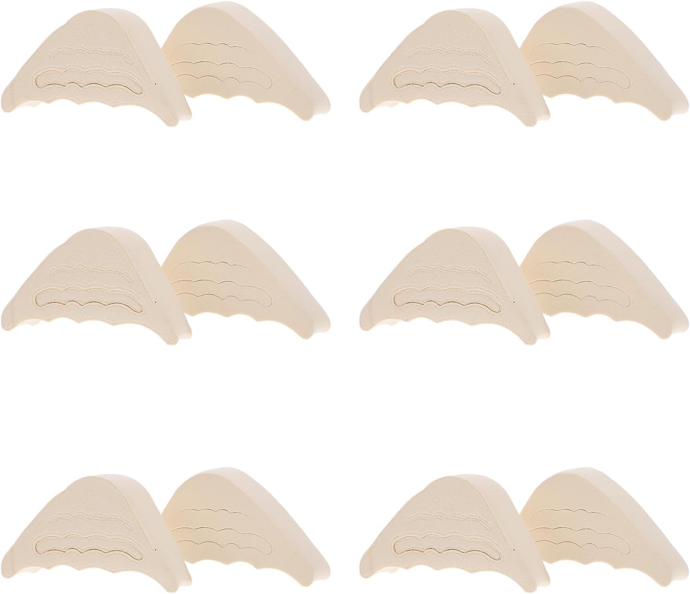 6 Pairs High Heel Shoe Front Filler Toe Protection Pads Thickened Forefoot Insoles for High Heels Nude Tone Pads to Prevent Toe Pressure Shoe Accessories for Women