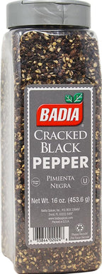 Badia Cracked Black Pepper, 16 oz – Gourmet Peppercorn Seasoning for Steaks, Grilling & Everyday Cooking