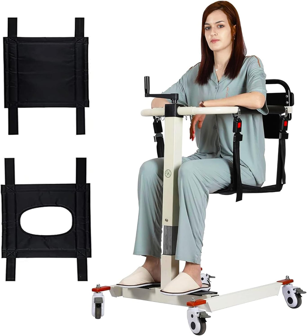 Patient Lift Transfer Chair for Home – Portable Wheelchair to Car Transfer Device, Home Nursing Lift Transfer Chair for Elderly and Disabled, Bed to Chair Transfer Chair for Seniors (A)
