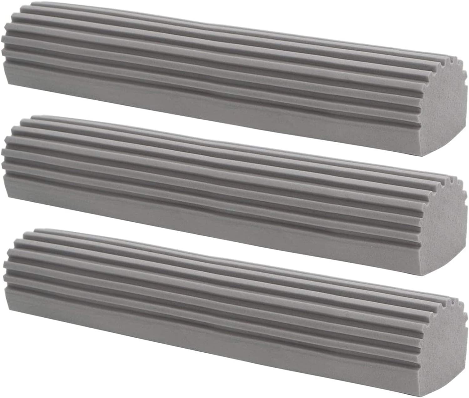 Super Absorbent PVA Sponge Mop Refill, Sponge Mop Head Replacement, Kitchen + Home Roller Mop Head Refills, Gray, Pack of 3