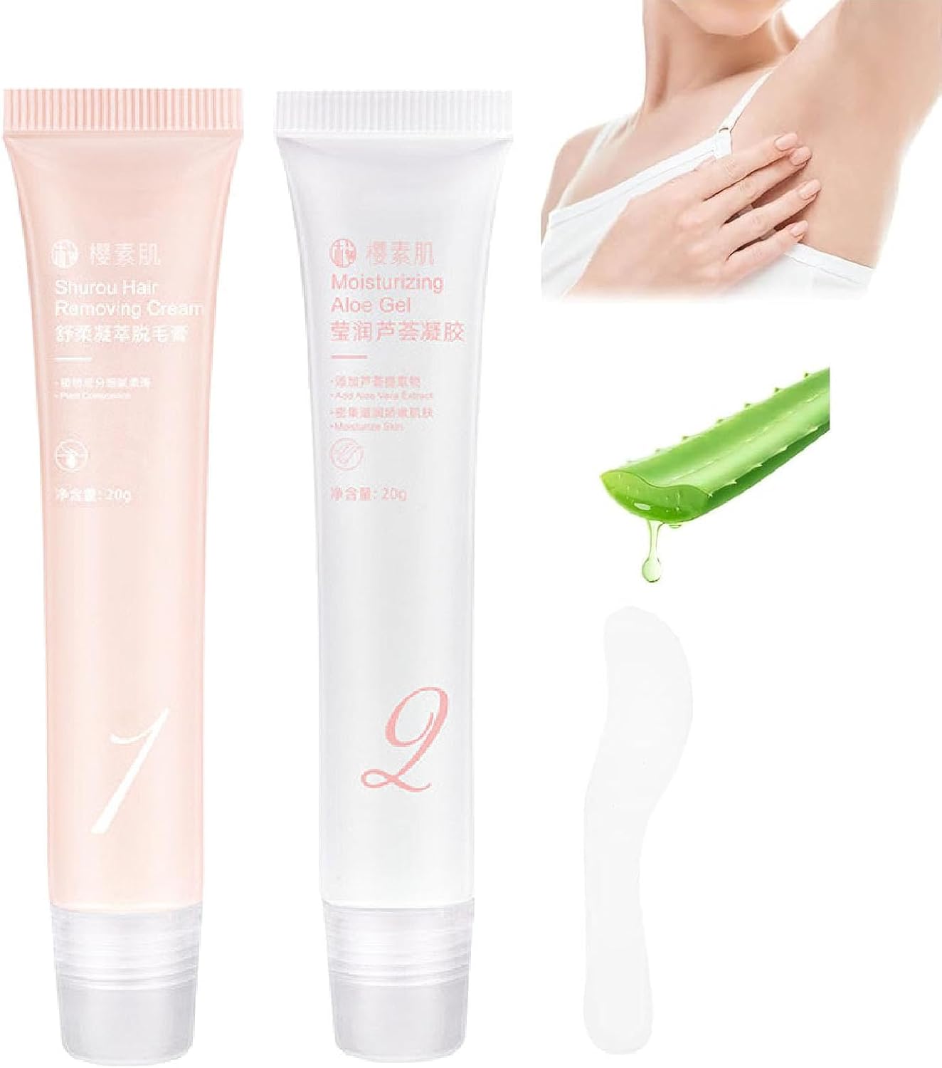 Auures Hair Removal Cream, Auures Facial Hair Removal Cream Kit, Painless Auures Hair Removal, Facial Hair Removal Creams For Women With Scraper