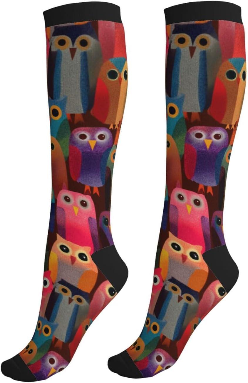Compression Socks Knee High Circulation Support Socks For Women Men Athletic Running Work Hiking Cycling Travel