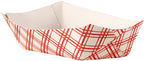 Empress EFT50 Plaid Food Tray, 1/2 lb. Capacity, 6" Height, 13" Width, 3.75" Length, Red (Pack of 1000)