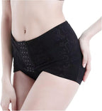 Hip-Up Pelvis Correction Belt for Women Lower Back Sciatica Belt Lace Pelvic Recovery Compression Body Shaper Postpartum Recovery Belly Weight Loss(Black,Medium)