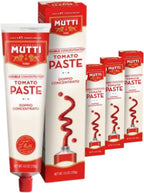 Mutti Double Concentrated Tomato Paste (Doppio Concentrato), 4.5 oz. Tube | 4 Pack | Italy’s #1 Brand of Tomatoes | Tube Tomato Paste | Vegan Friendly & Gluten Free | No Additives or Preservatives