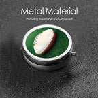 Portable Pill Box, White Rugby Ball Mini Round Pill Box, can be Put into Wallet, Pocket, Lightweight and Convenient 3 Compartment Pill Box