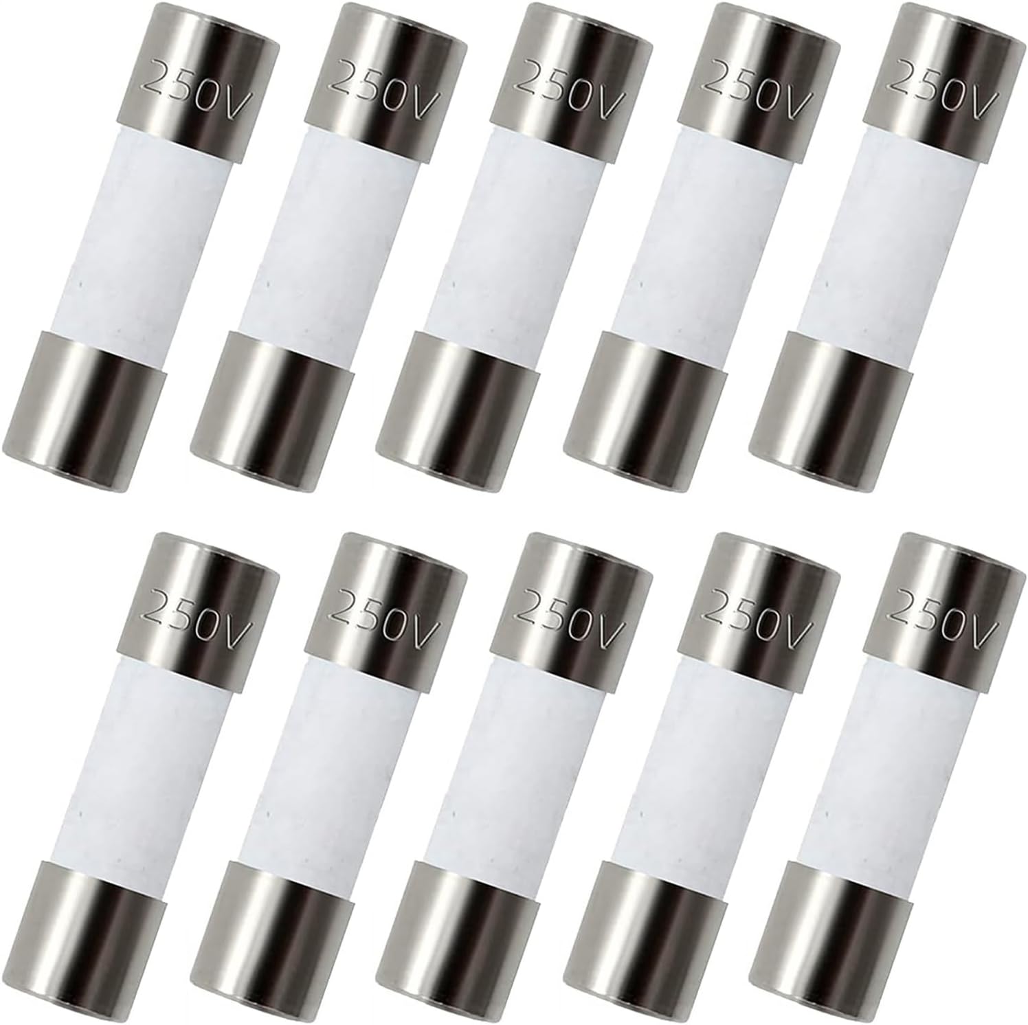 Pack of 10 pcs F10AL Fast-Blow Fuse 10A 10amp 250V Ceramic Fuses 0.2 x 0.79 inch / 5 x 20 mm (F10A Ceramic)