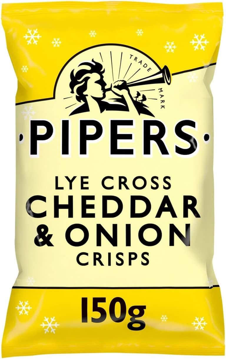 Pipers - Cheddar & Onion Crisps - 150g