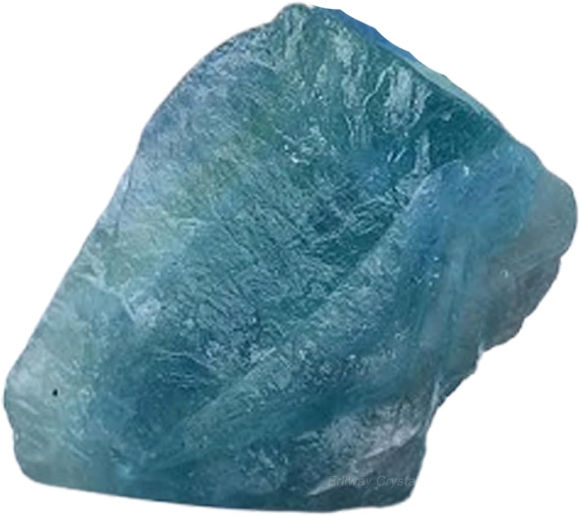 Erliway 1.25-2" Blue Fluorite Raw Crystals, Natural Rough Blue Fluorite Stone, Healing Raw Stones for Fountain Rock, Home Decor Meditation Energy Balancing Wire Wrapping Wicca & Reiki