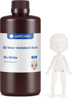 ANYCUBIC BJD Wear-Resistant 3D Printer Resin, Anti-Impact Flexible Joint 3D Resin for Ball-Jointed Dolls, Ideal Skin Tone for Action Figures & Dolls, Mia White, 1kg