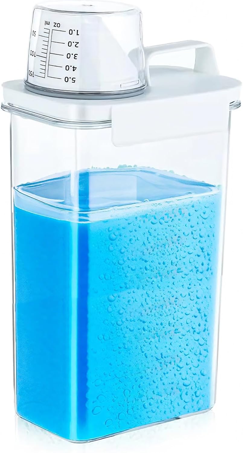 Laundry Detergent Dispenser for Laundry Room Organization and Storage,78OZLiquid Laundry Detergent Dispenser ，Laundry Soap Dispenser，BPA Free & PET Plastic Clear