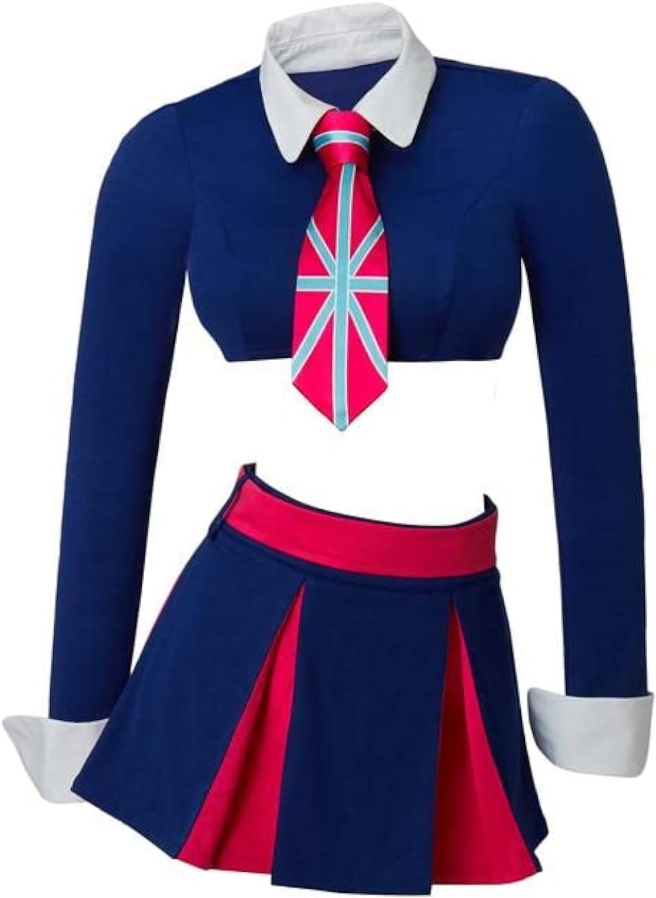 MelangCos Fook Who Cosplay Fook Mi&Yu Twins Costume Women's Crop Top Mini Skirt Cheerleading Outfit
