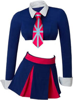 MelangCos Fook Who Cosplay Fook Mi&Yu Twins Costume Women's Crop Top Mini Skirt Cheerleading Outfit