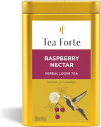 Tea Forte Raspberry Nectar Premium Loose Leaf Caffeine-Free Herbal Tea Blend Canister, Makes 35-50 Cups