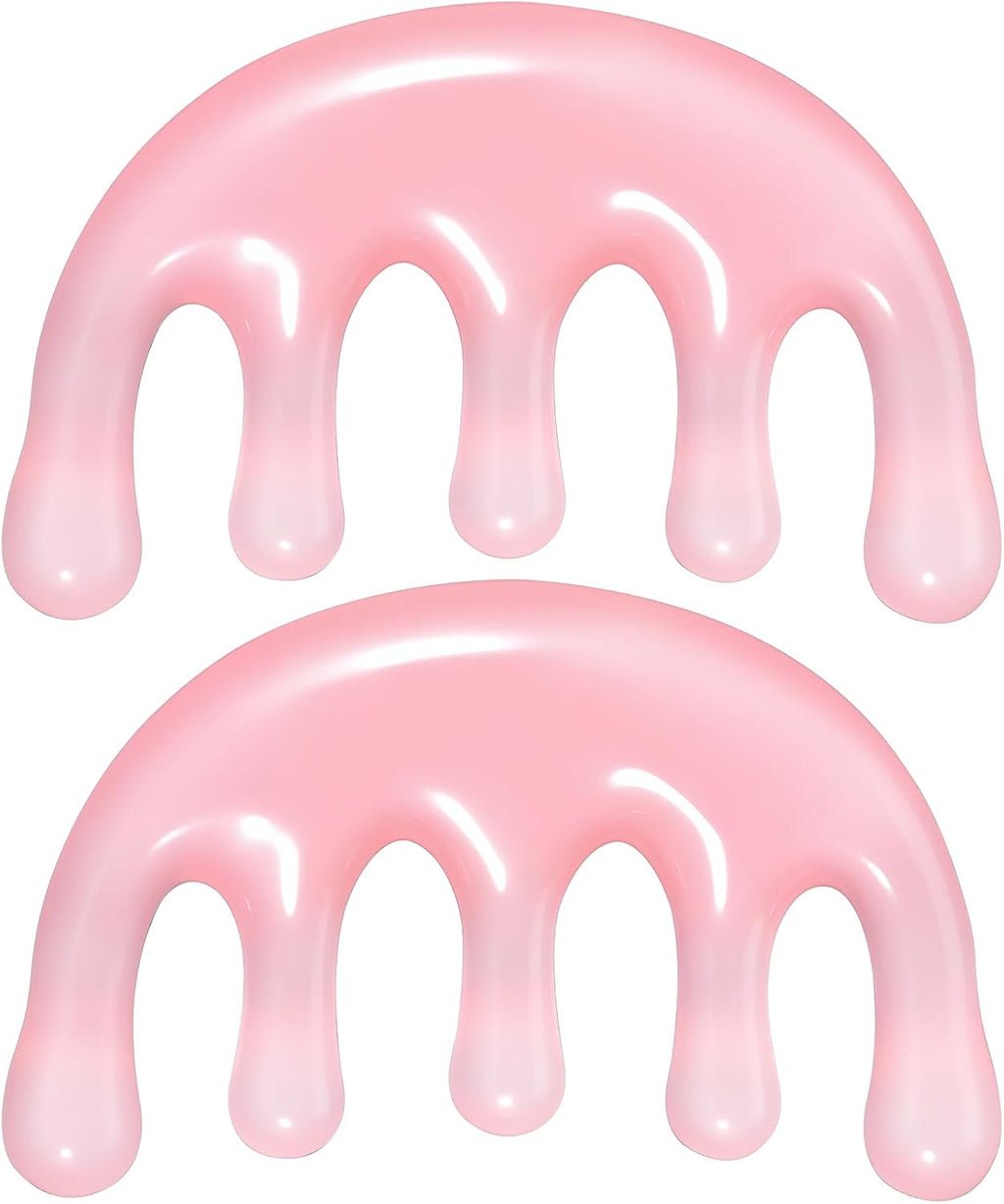 2 Pcs Resin Massage Comb Scalp Massage Tool for Scalp Care Muscle Relaxation Gua Sha Meridian Massage-Tool for Head and Neck
