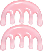 2 Pcs Resin Massage Comb Scalp Massage Tool for Scalp Care Muscle Relaxation Gua Sha Meridian Massage-Tool for Head and Neck