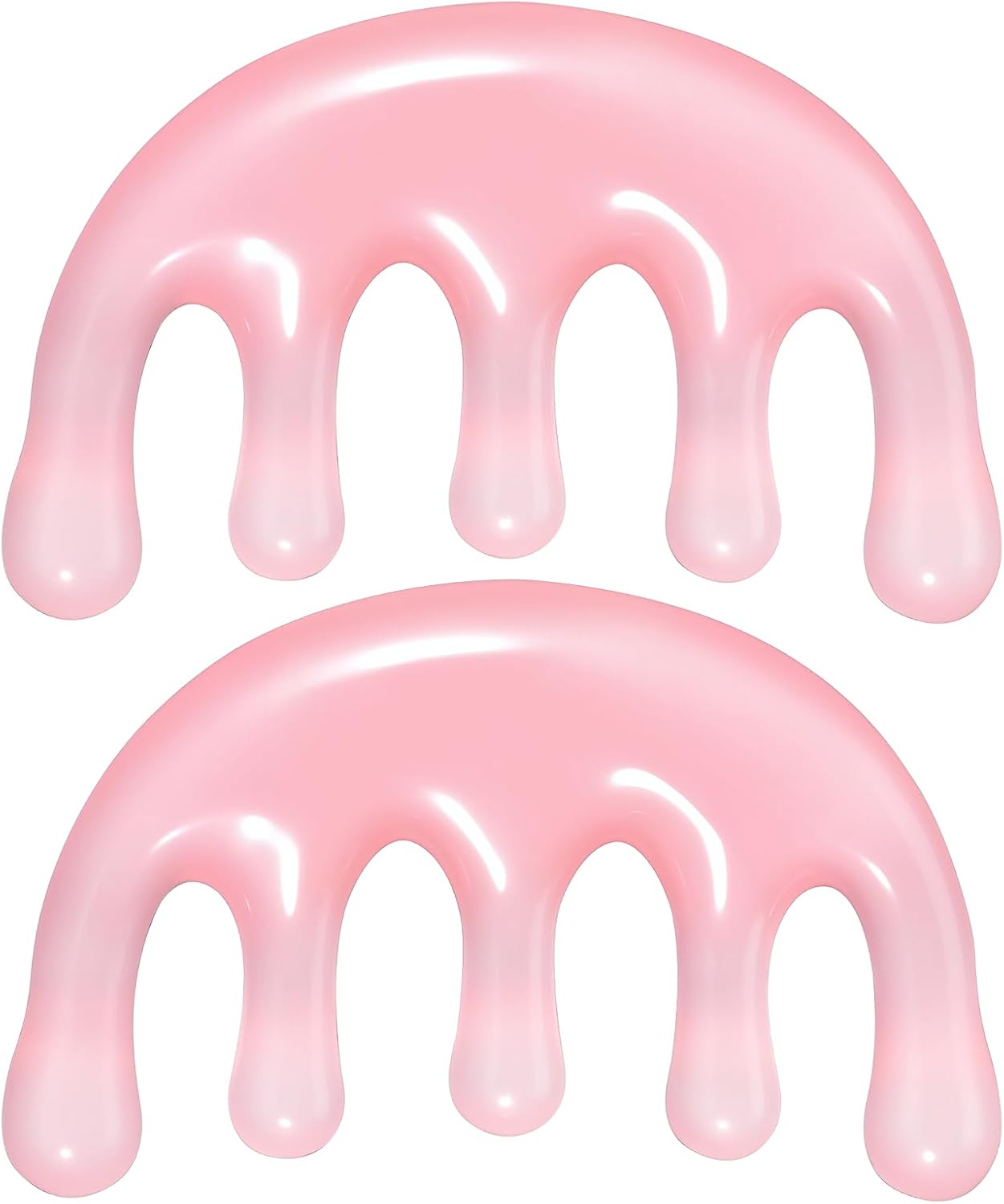 2 Pcs Resin Massage Comb Scalp Massage Tool for Scalp Care Muscle Relaxation Gua Sha Meridian Massage-Tool for Head and Neck