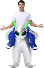 anroog Inflatable Alien Costume for Adult Blow Up Halloween Ride on Alien Costumes Suit for Men Women Funny Cosplay Party