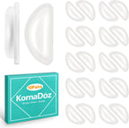 10 Pairs Adhesive Silicone Eyeglass Nose Pads – Anti-Slip & Comfortable Replacement Pads Clear & Matte White for Glasses, Reusable Adhesive Backing