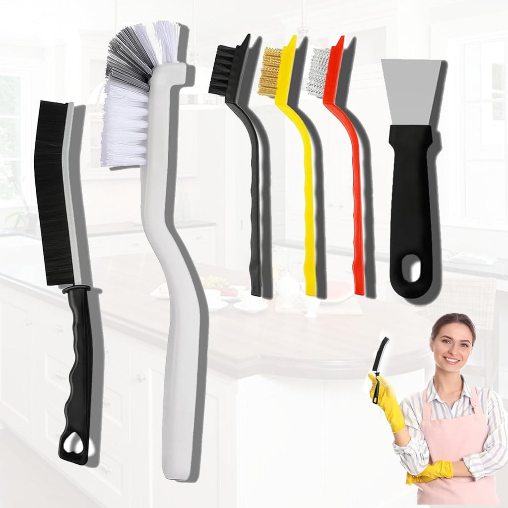 6 Pack Cleaning Brush Set for Kitchen and Bathroom Gap Crevice Stove Sink Window Track Household Cleaning Tools