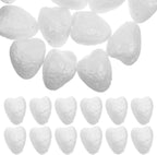 HOOTNEE 20pcs DIY Foam Strawberry Models for Painting and Crafting White Foam Fruit Shapes for Decoration and Creative Handicrafts