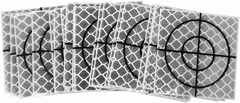 20pcs Reflective Adhesive Target Sheets for Total Stations 20x20mm, 30x30mm, 40x40mm 50x50mm 60x60mm (60x60mm)