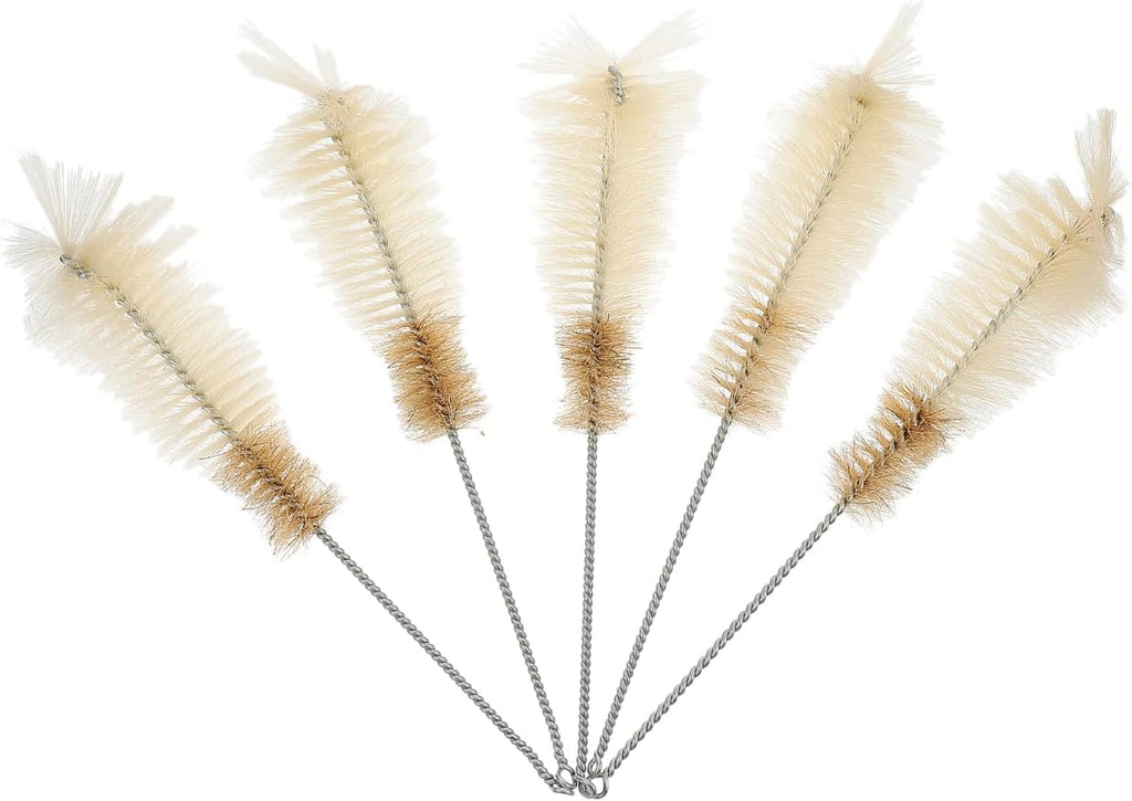 ULTECHNOVO Conical Flask Brush Set 5-Pack 11.02 Inch Nylon Laboratory Glassware Cleaner Erlenmeyer Flask Cleaning Brush for Scientific Lab Tube Cleaning