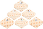 Kawaii Maxi Pads with Wings for Heavy Flow Periods, High Absorbency, Unscented Natural Cotton Breathable Reusable Women Sanitary Napkins, 6-Pack