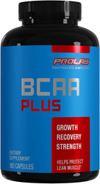 Prolab BCAA Plus Branched Chain Amino Acid Capsules, Muscle Recovery, Lean Muscle Support, Endurance & Performance Booster (180 Capsules)