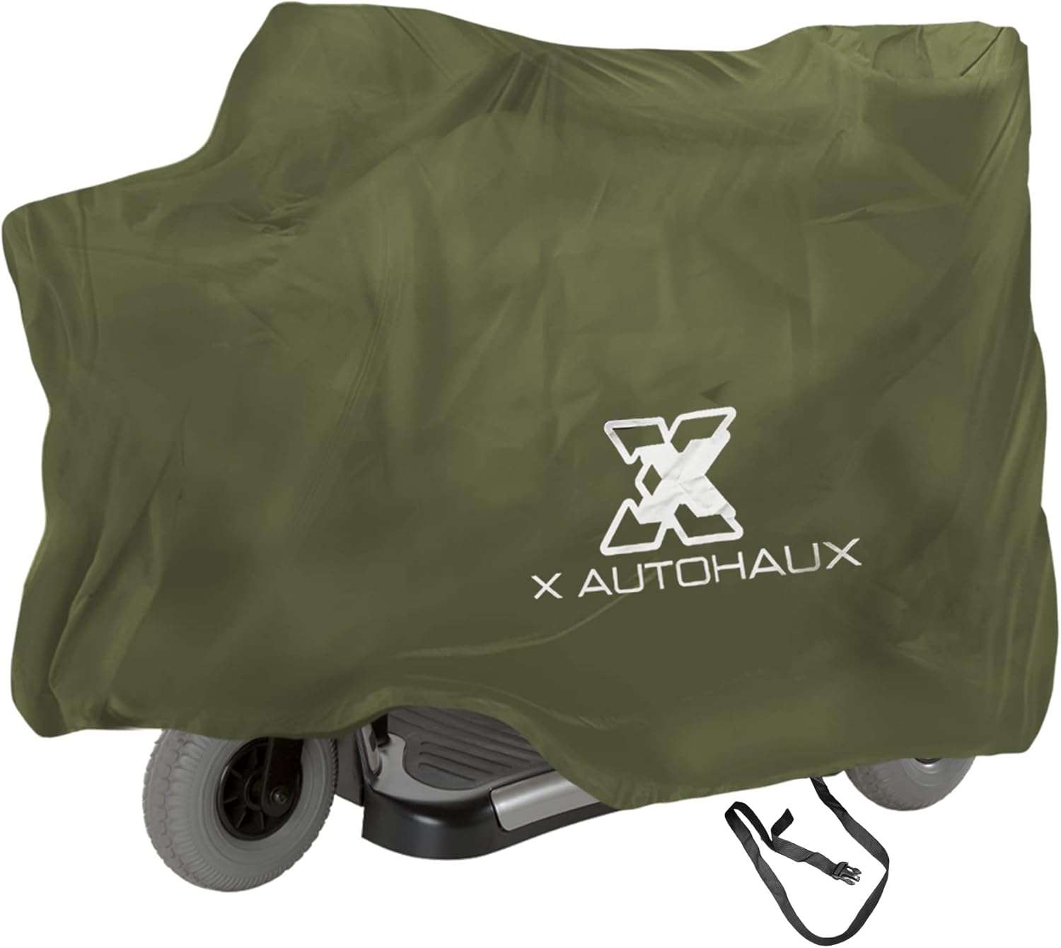 X AUTOHAUX 72"x30"x62" Motorbike Mobility Scooter Cover Waterproof Rain Protection 190T Polyester Green
