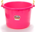 Little Giant® Plastic Muck Tub | Durable & Versatile Utility Bucket with Handles | Muck Bucket | Durable Handles | 70 Quart | Hot Pink