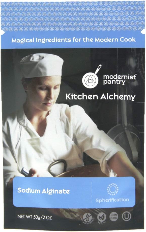 Pure Sodium Alginate (Molecular Gastronomy) ⊘ Non-GMO Vegan OU Kosher Certified - 50g/2oz