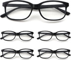 MMOWW Oversized Square Reading Glasses Fashion Cute Blue Light Blocking Computer Readers for Women 3 Pack