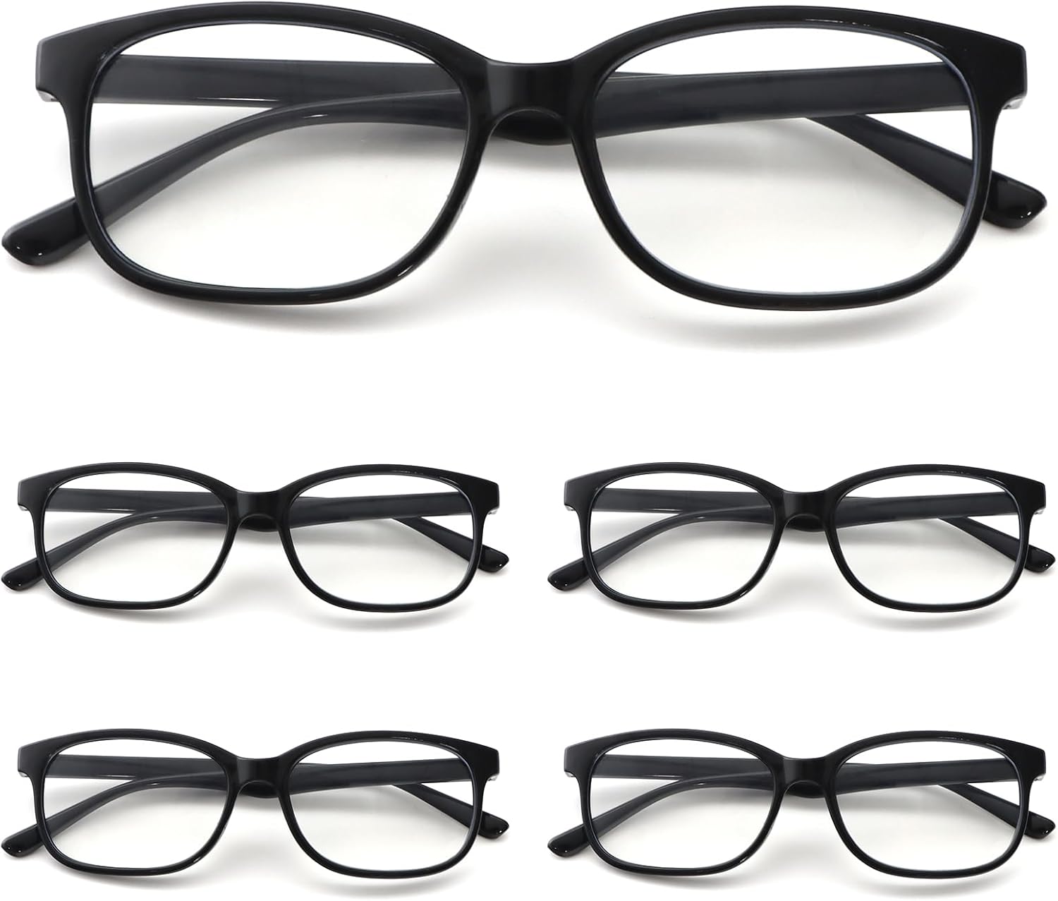 MMOWW Oversized Square Reading Glasses Fashion Cute Blue Light Blocking Computer Readers for Women 3 Pack