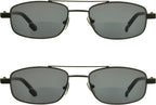 proSPORT Bifocal Reading Sunglasses Square Aviator Outdoor Readers Men Women Black Bronze Gunmetal Frame HD Brown Grey Lenses