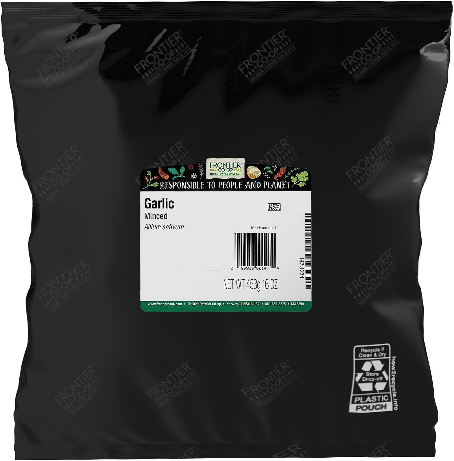 Frontier Natural Products Minced Garlic 16oz 453g