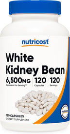 Nutricost White Kidney Bean Extract 120 Capsules for 120 Servings Per Bottle - Vegetarian Caps, Gluten Free and GMO Free