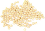 O'Creme Ivory Edible Sugar Pearls Cake Decorating Supplies for Bakers: Cookie, Cupcake & Icing Toppings, Beads Sprinkles For Baking, Certified, Candy Sugar Ball Accents (6mm, 8 Oz)