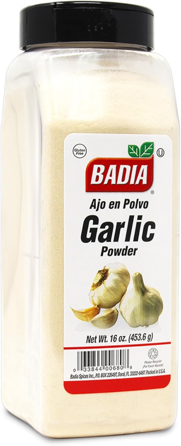 Badia Garlic Powder, 16 oz – Premium Garlic Powder for Cooking, Seasoning & Spice Blends, Freshly Ground and Flavorful
